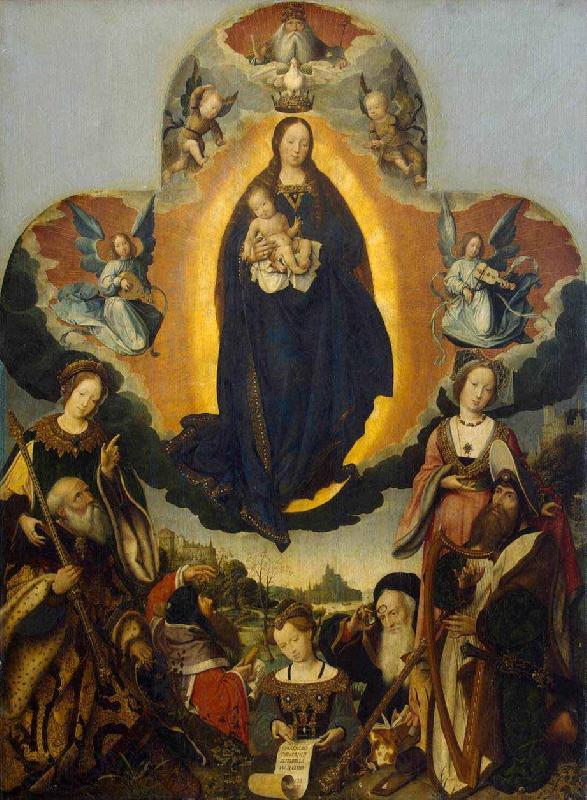 Jan provoost The Coronation of the Virgin Norge oil painting art